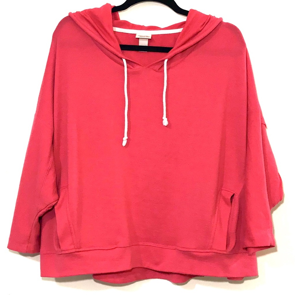 Cropped Sporty Hooded Sweater